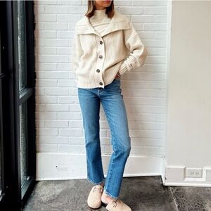 Varley Cream Knit Cardigan